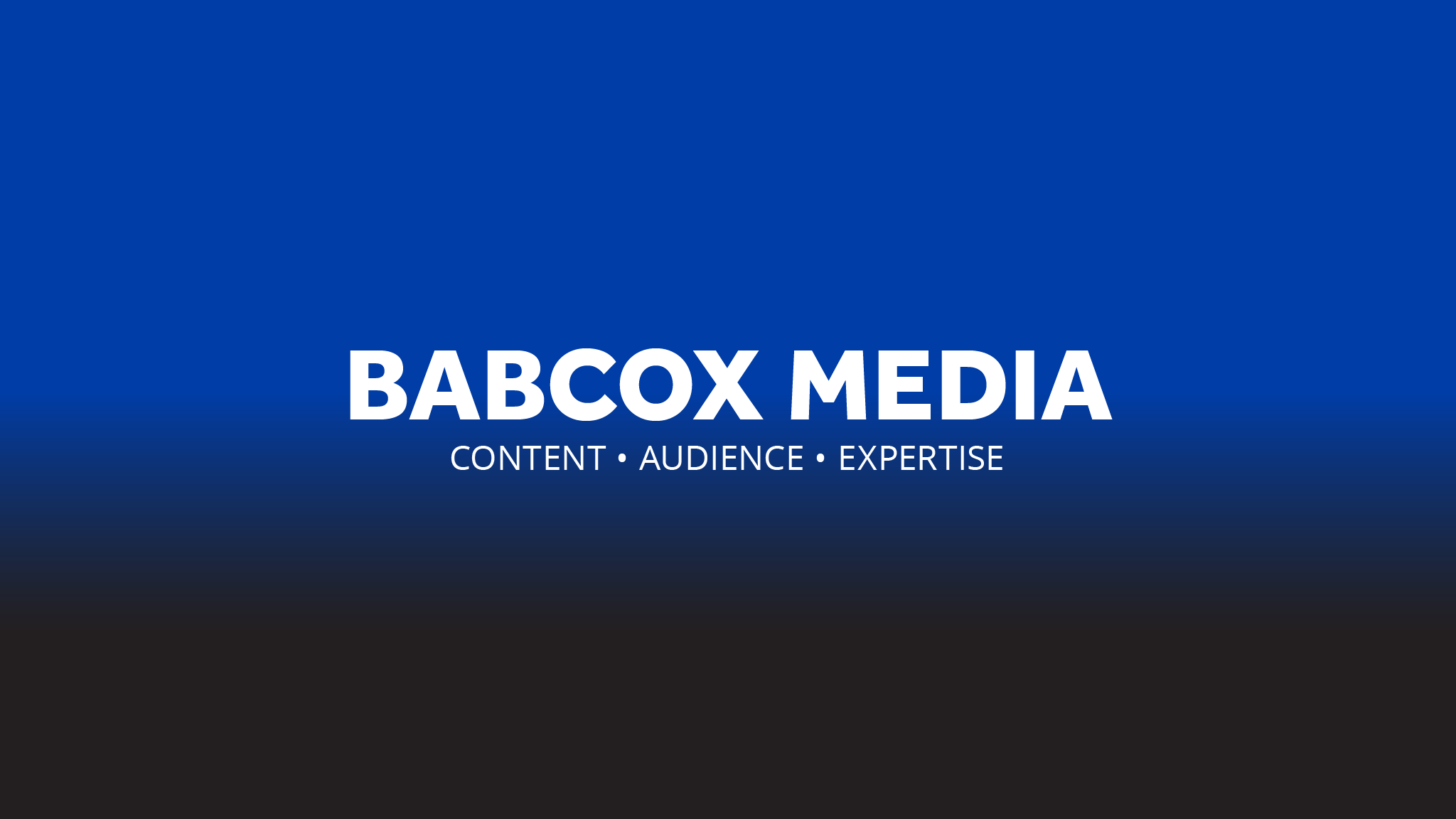 Babcox Media YouTube banner