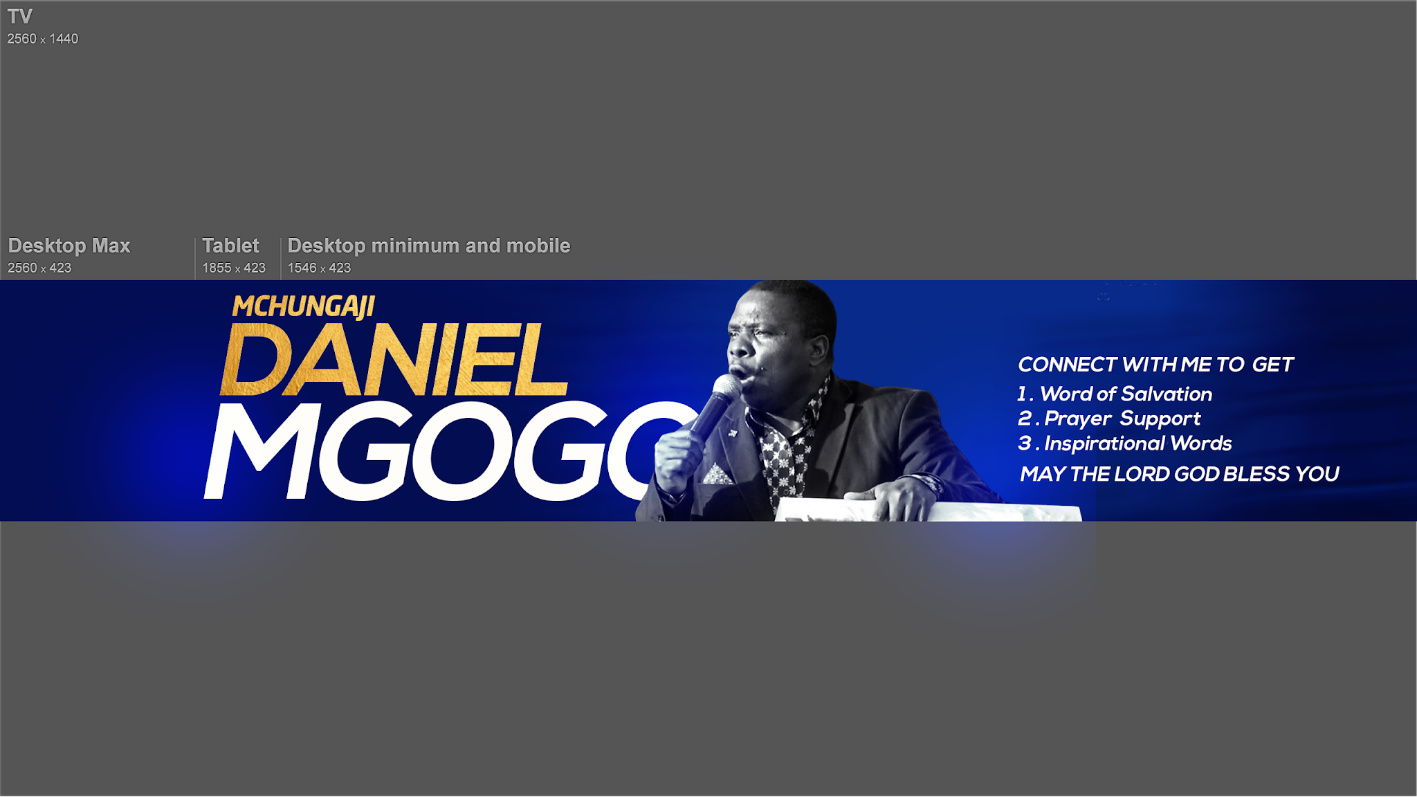 Pastor Daniel Mgogo YouTube banner