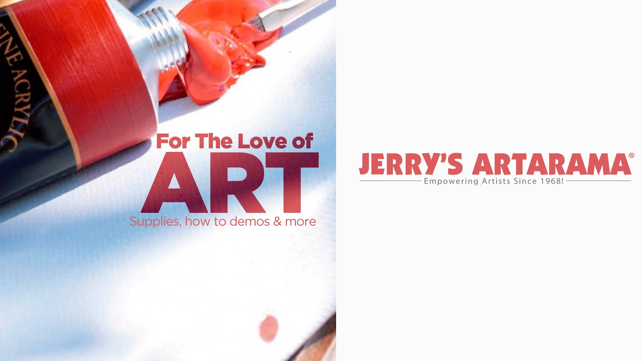 Jerry's Artarama Art Supplies YouTube banner