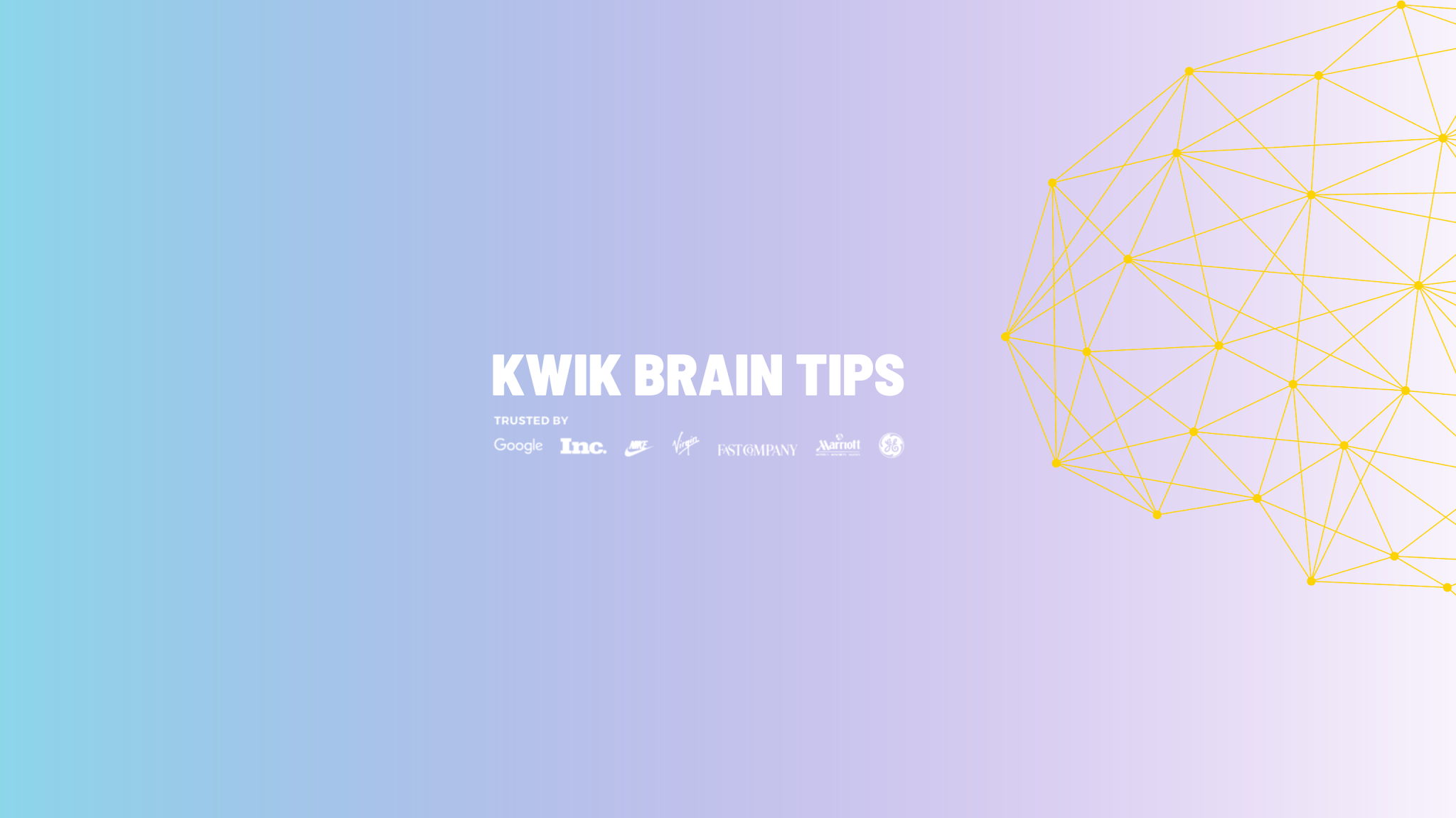 Kwik Brain YouTube banner
