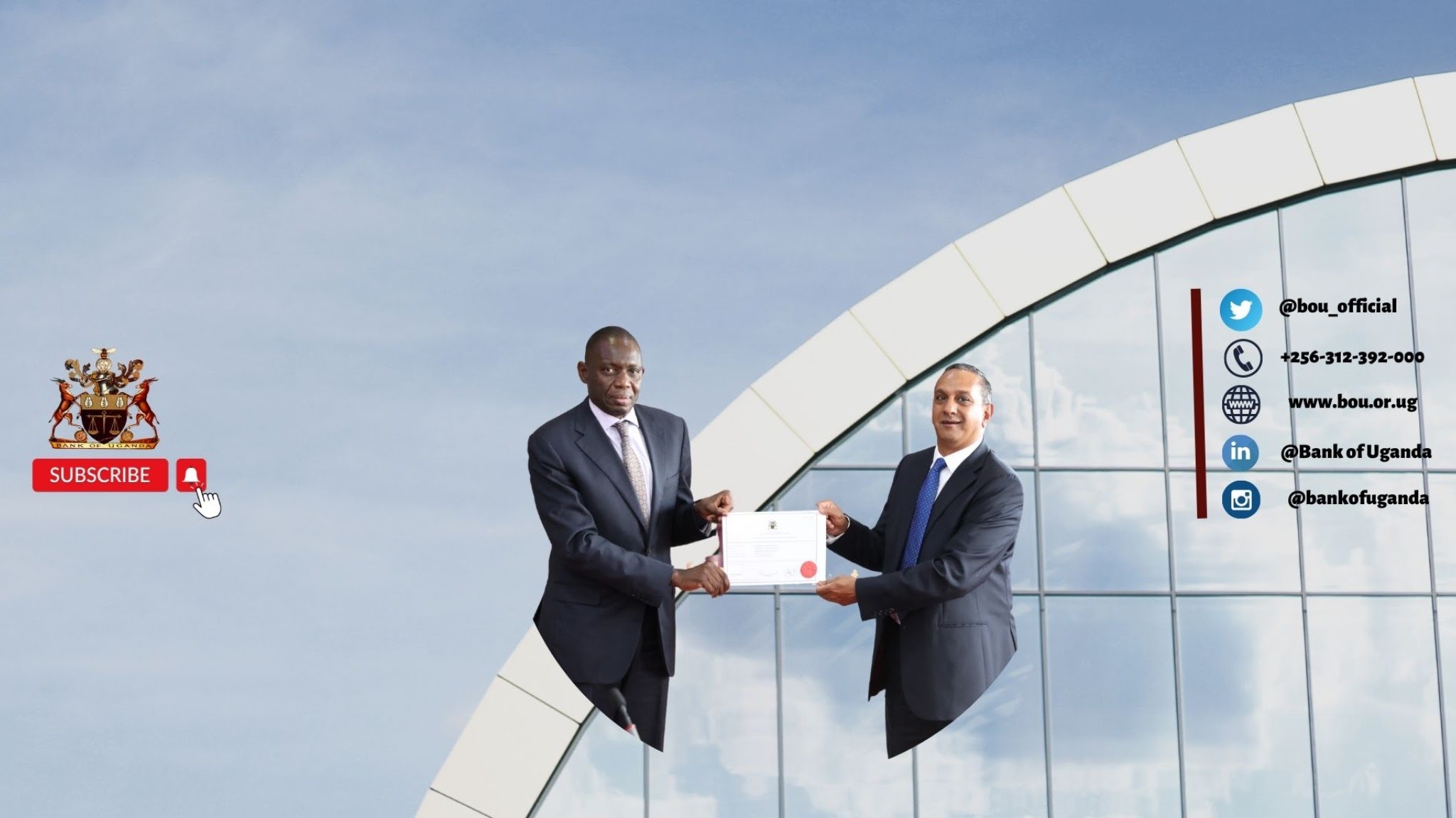 Bank of Uganda YouTube banner