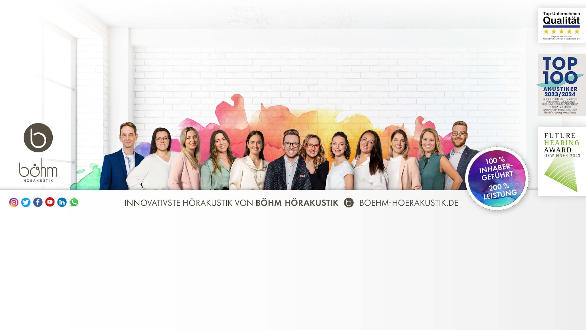 BÖHM Hörakustik YouTube banner