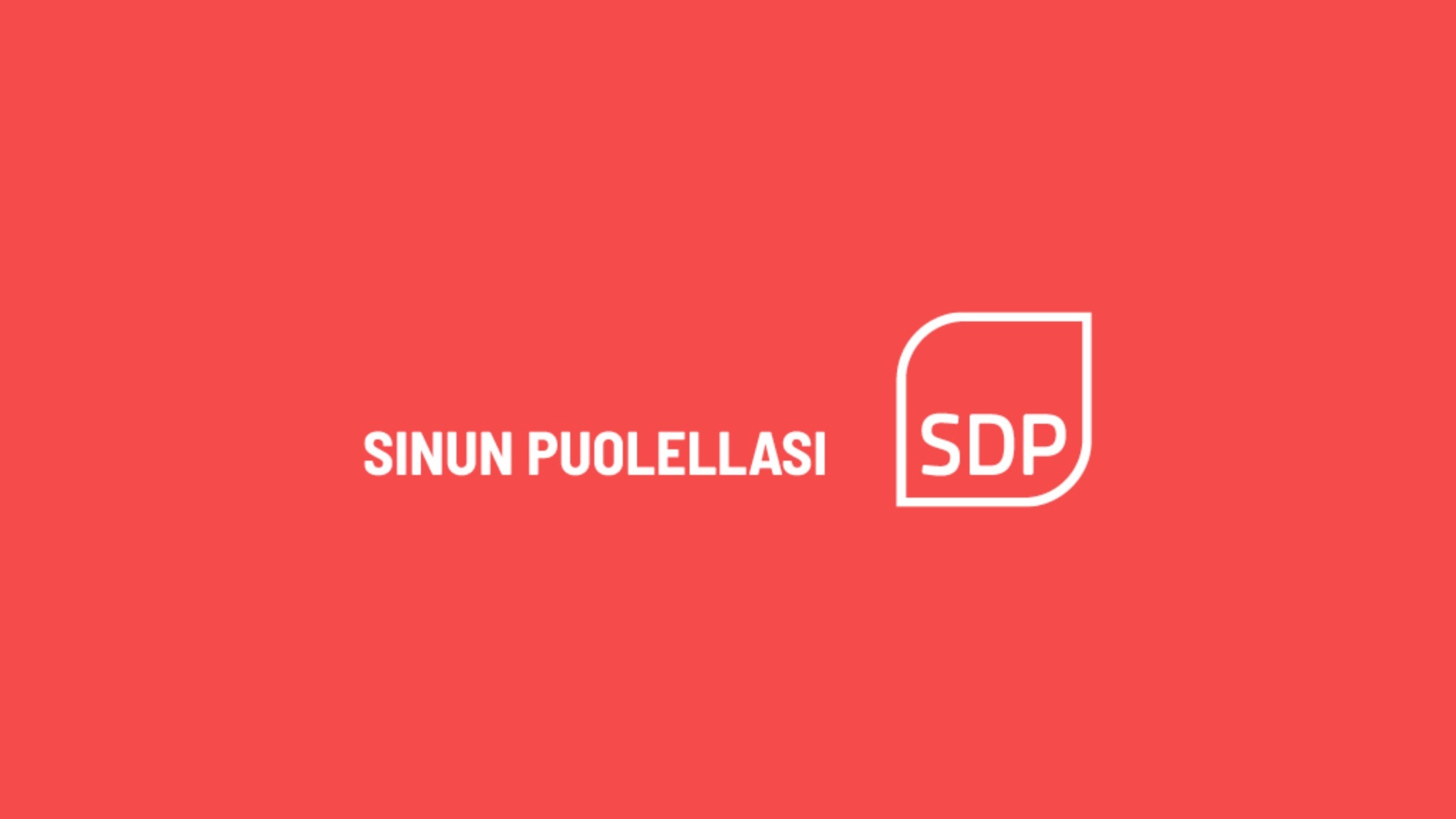 Sosialidemokraatit SDP YouTube banner
