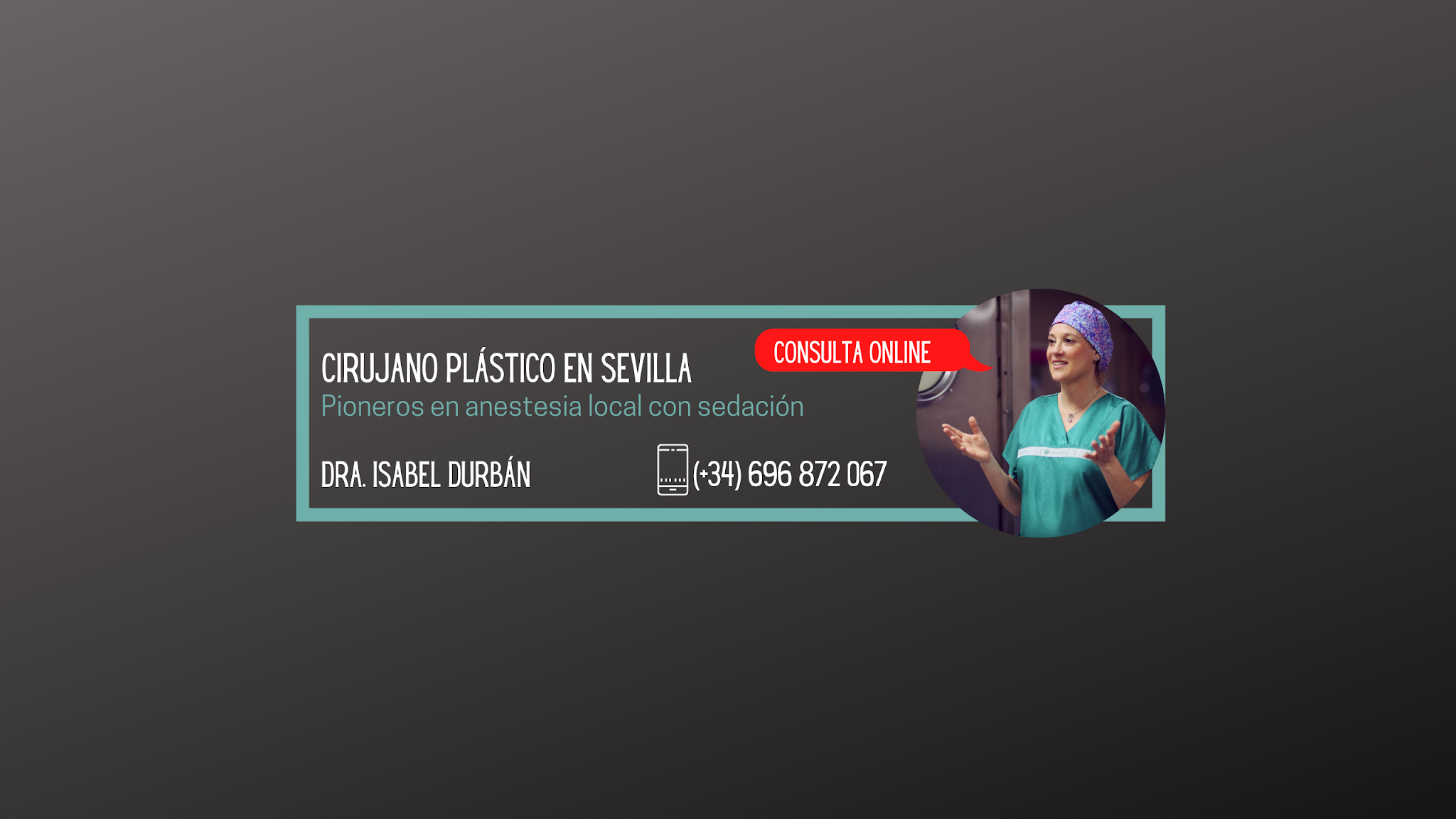 Dra Isabel Durbán. Cirujano Plástico Sevilla YouTube banner