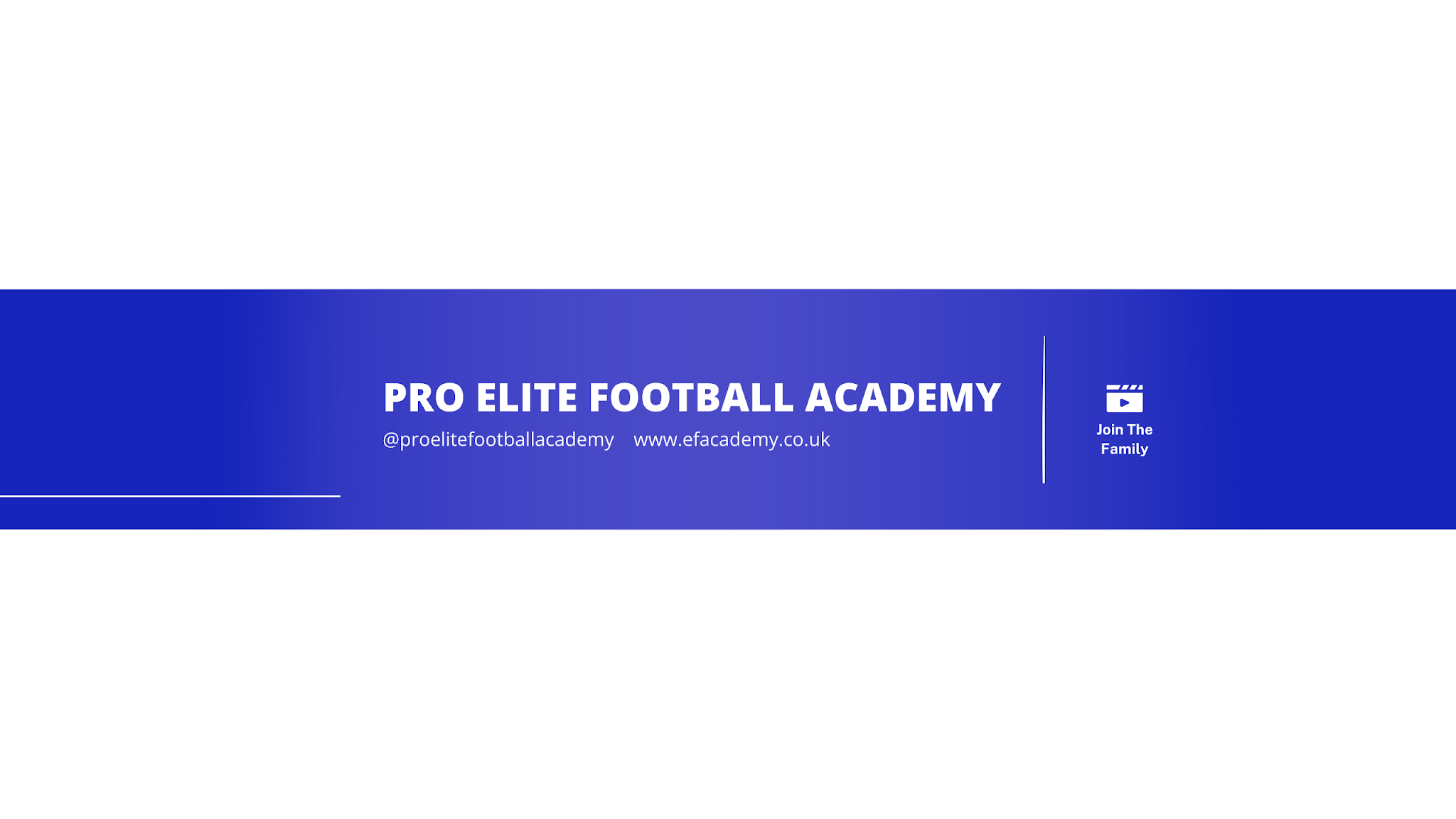 Pro Elite Football Academy YouTube banner