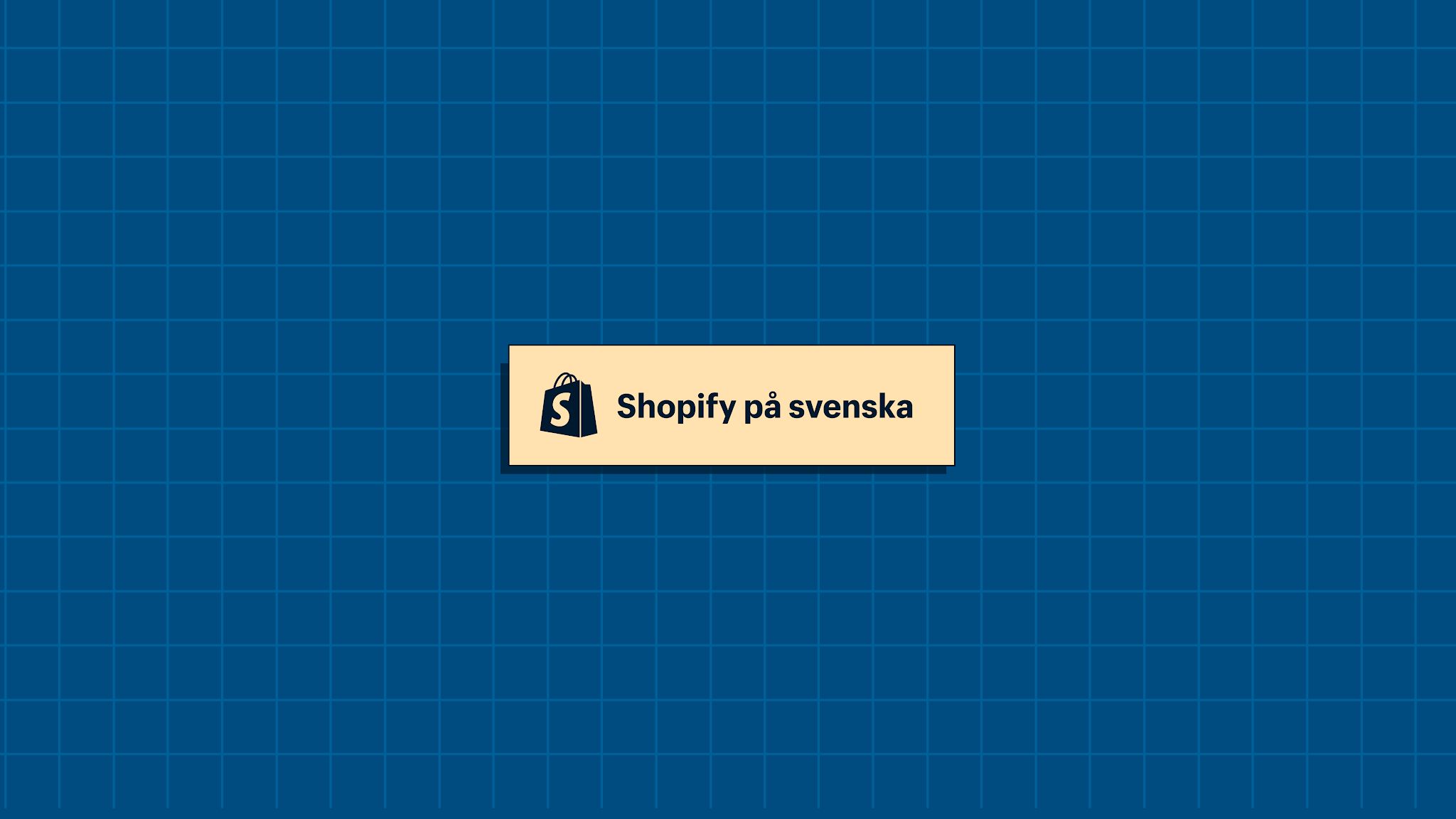 Shopify - Svenska YouTube banner