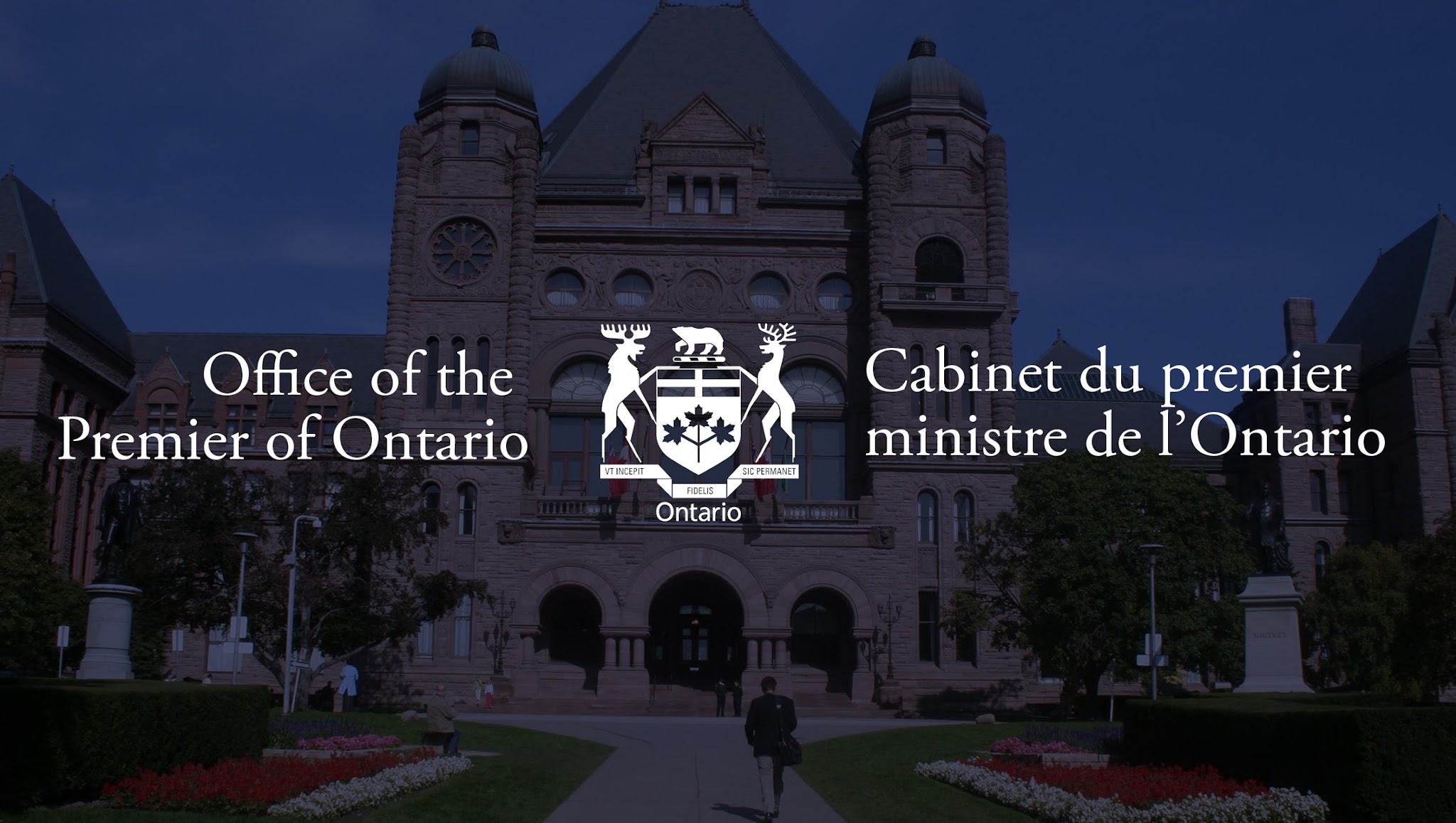 Premier of Ontario YouTube banner