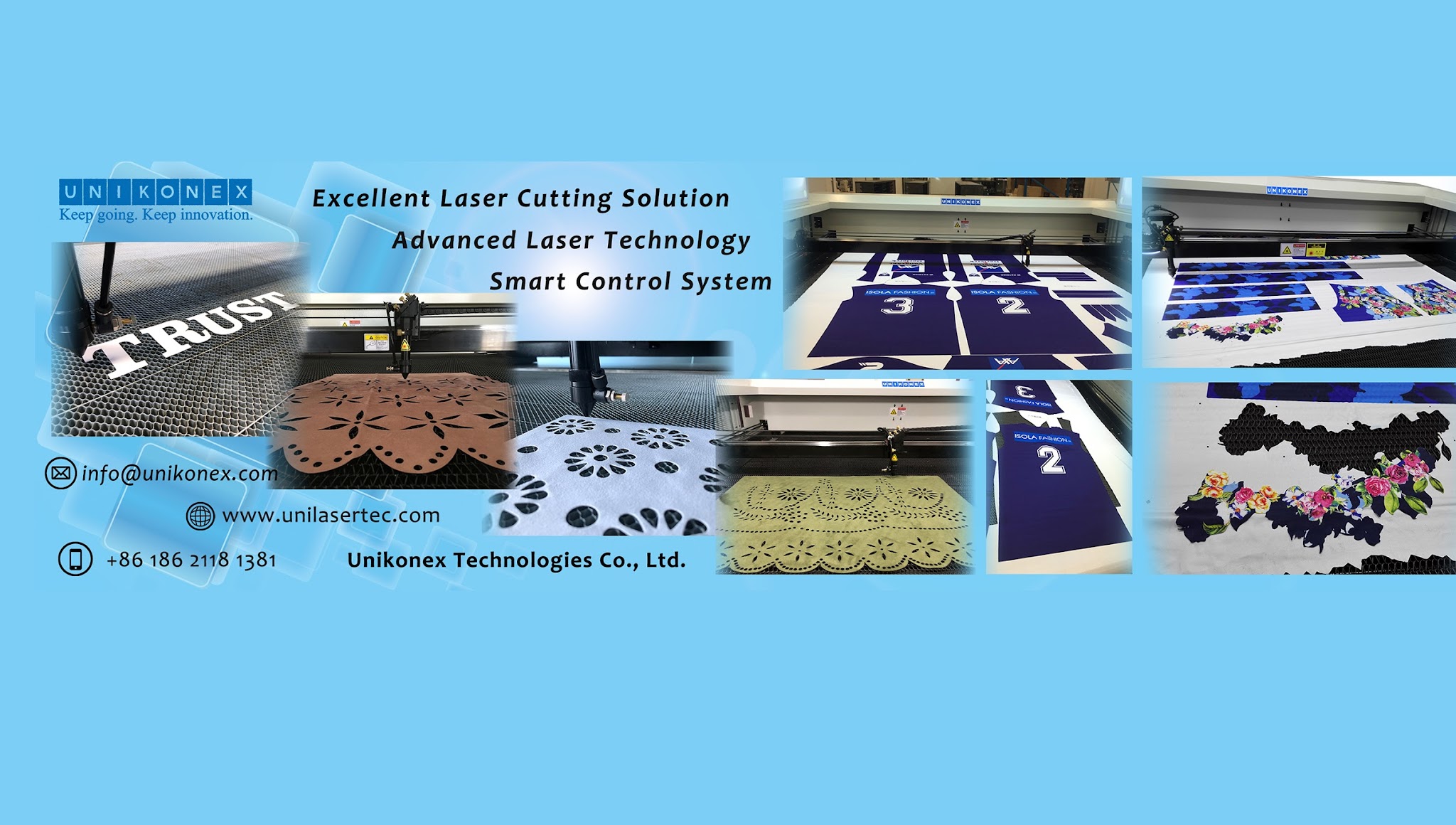Unikonex Laser Cutting and Marking Machine YouTube banner