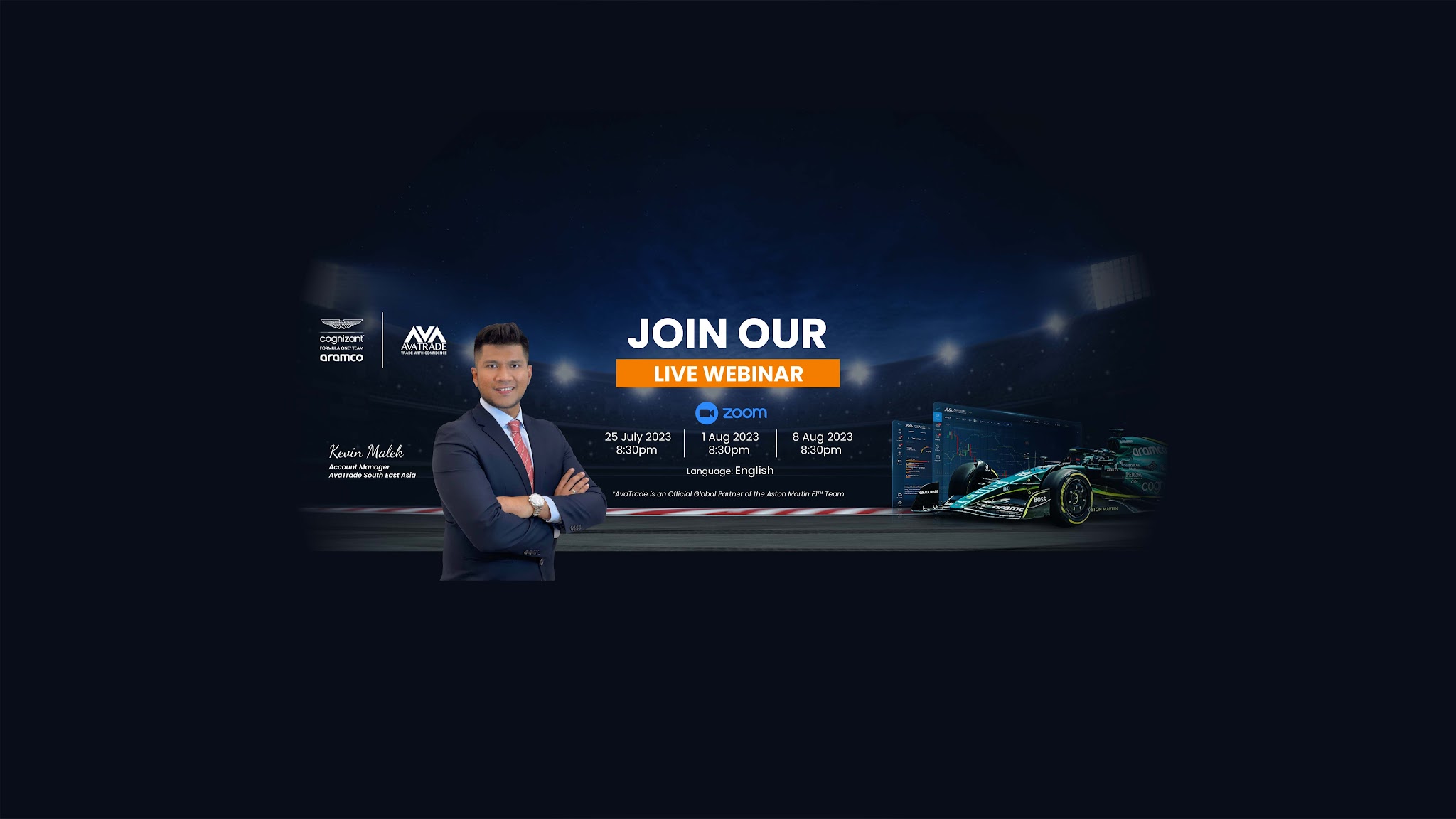 Avatrader's Club YouTube banner