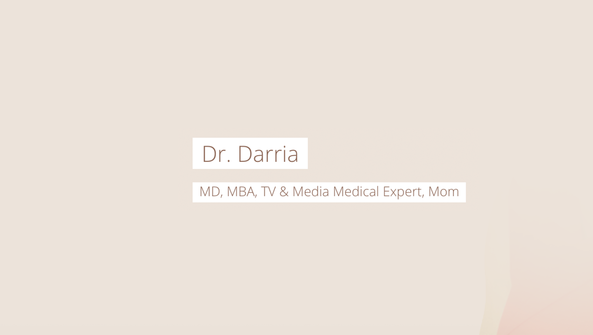 Dr. Darria YouTube banner