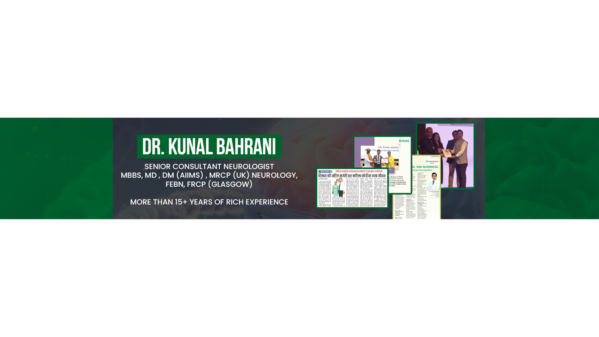 Dr. Kunal Bahrani neurologist YouTube banner