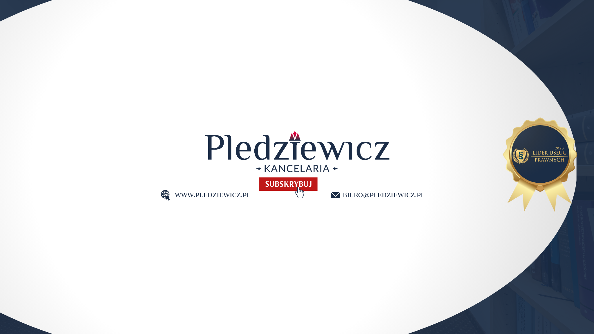 Pledziewicz Kancelaria YouTube banner