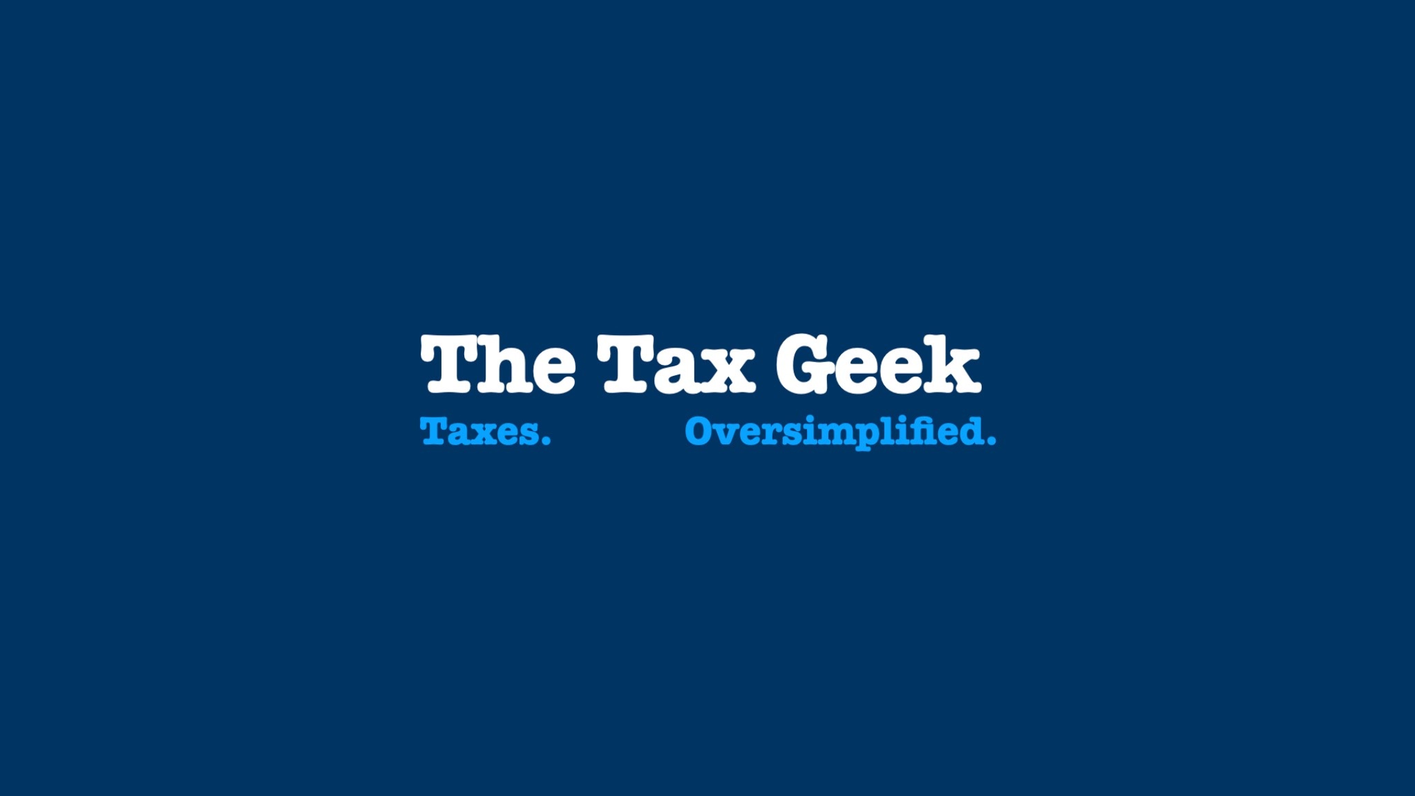 The Tax Geek YouTube banner