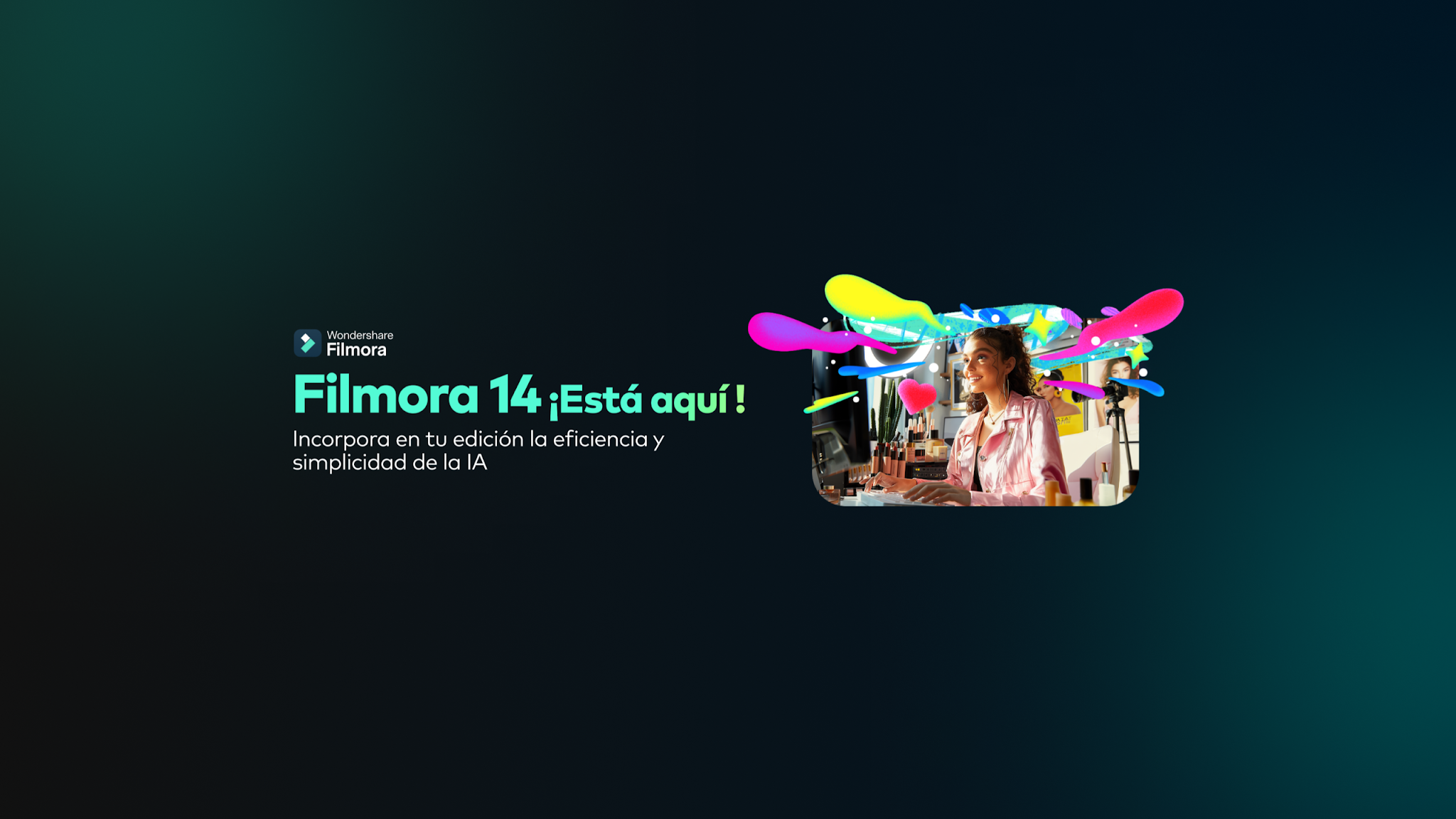 Wondershare Filmora Video Editor Español YouTube banner