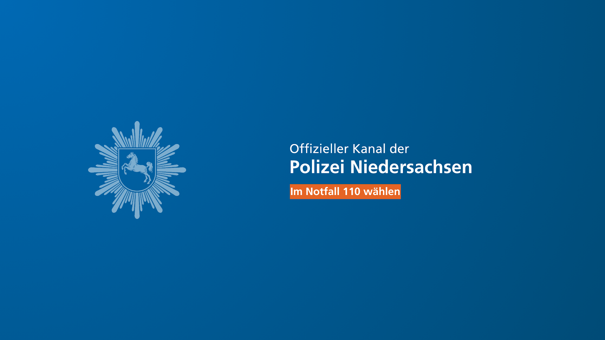Polizei Niedersachsen YouTube banner