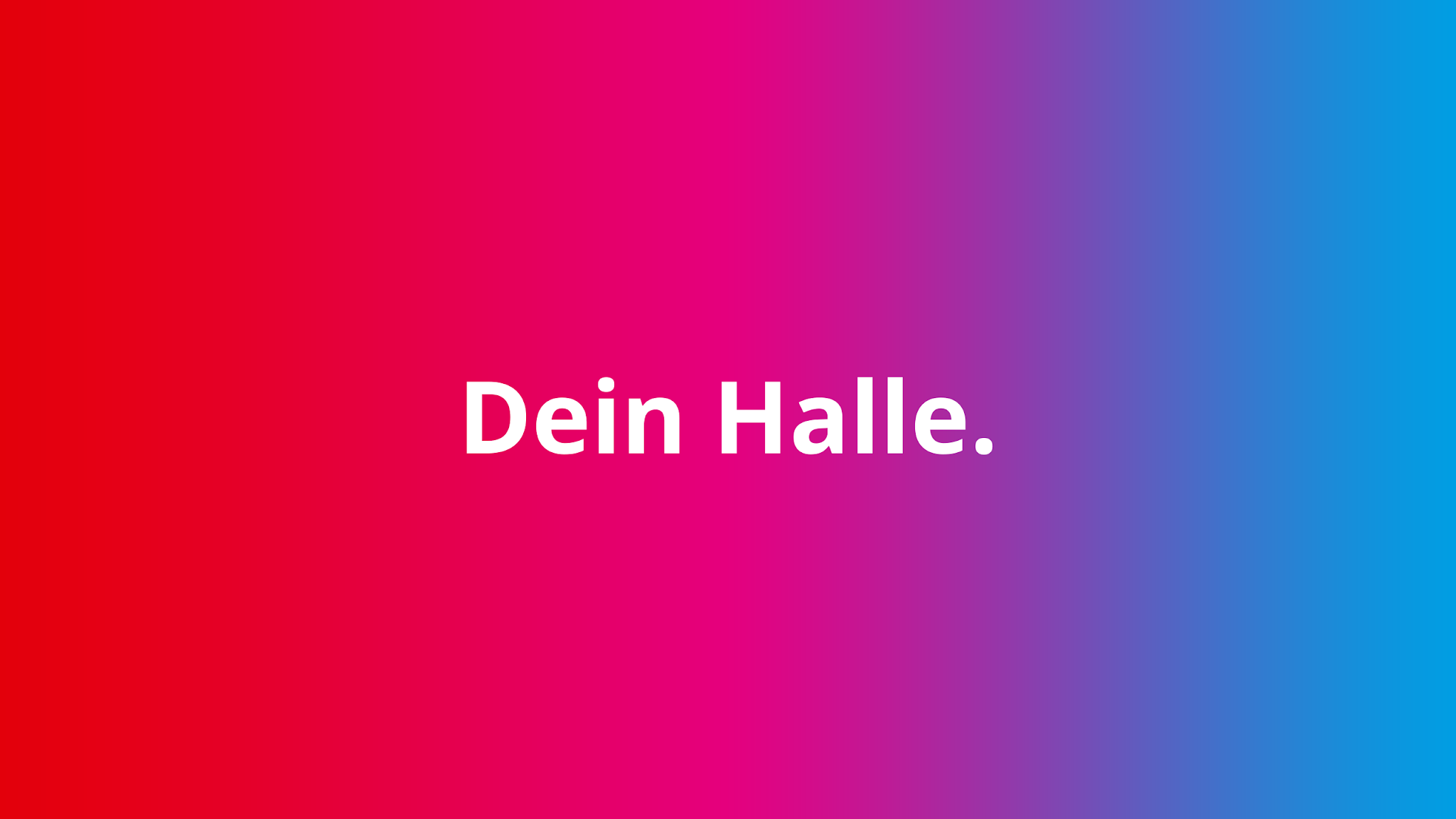 Dein Halle. YouTube banner