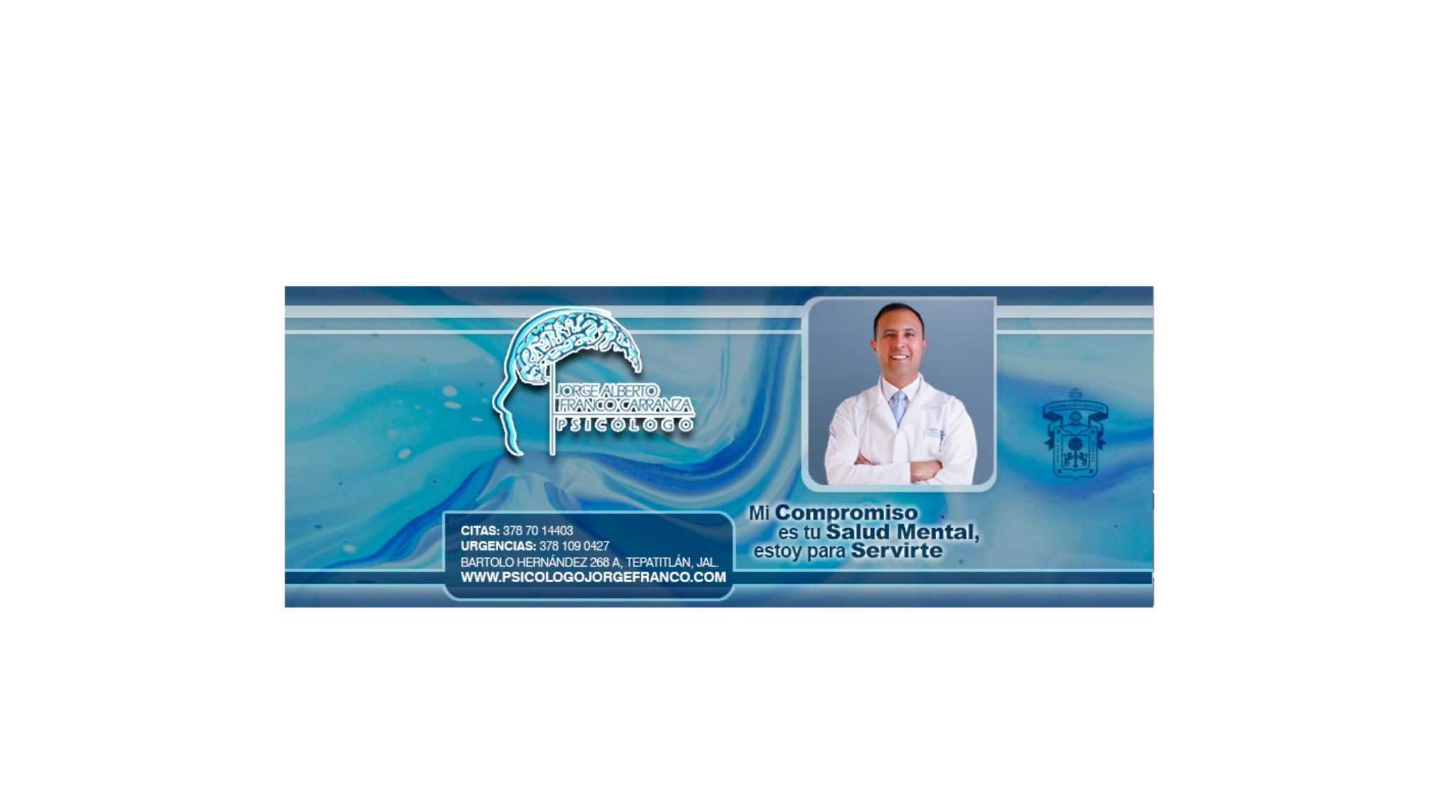 Psicólogo Jorge Alberto Franco Carranza YouTube banner
