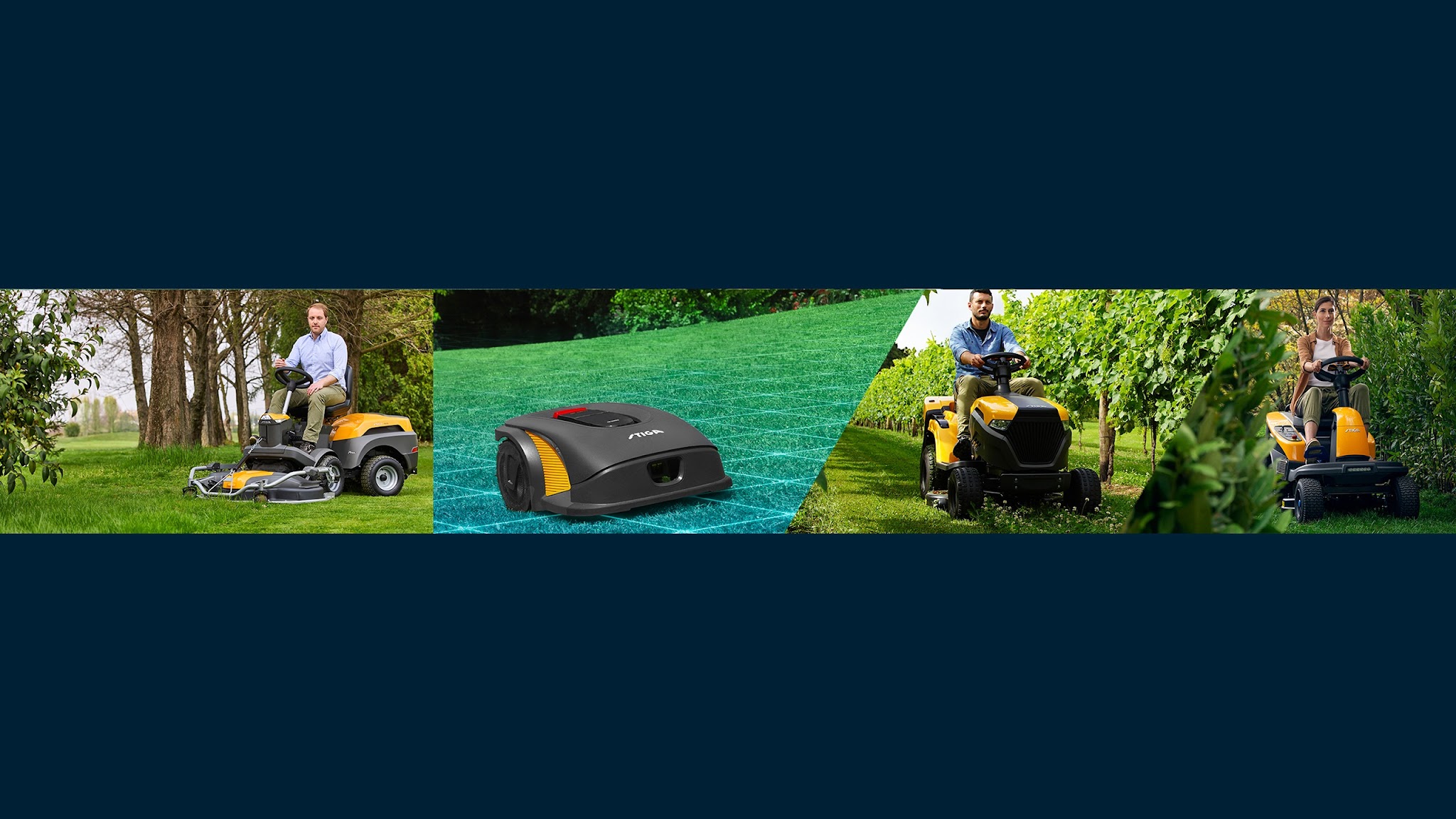 STIGA Garden Care.  YouTube banner