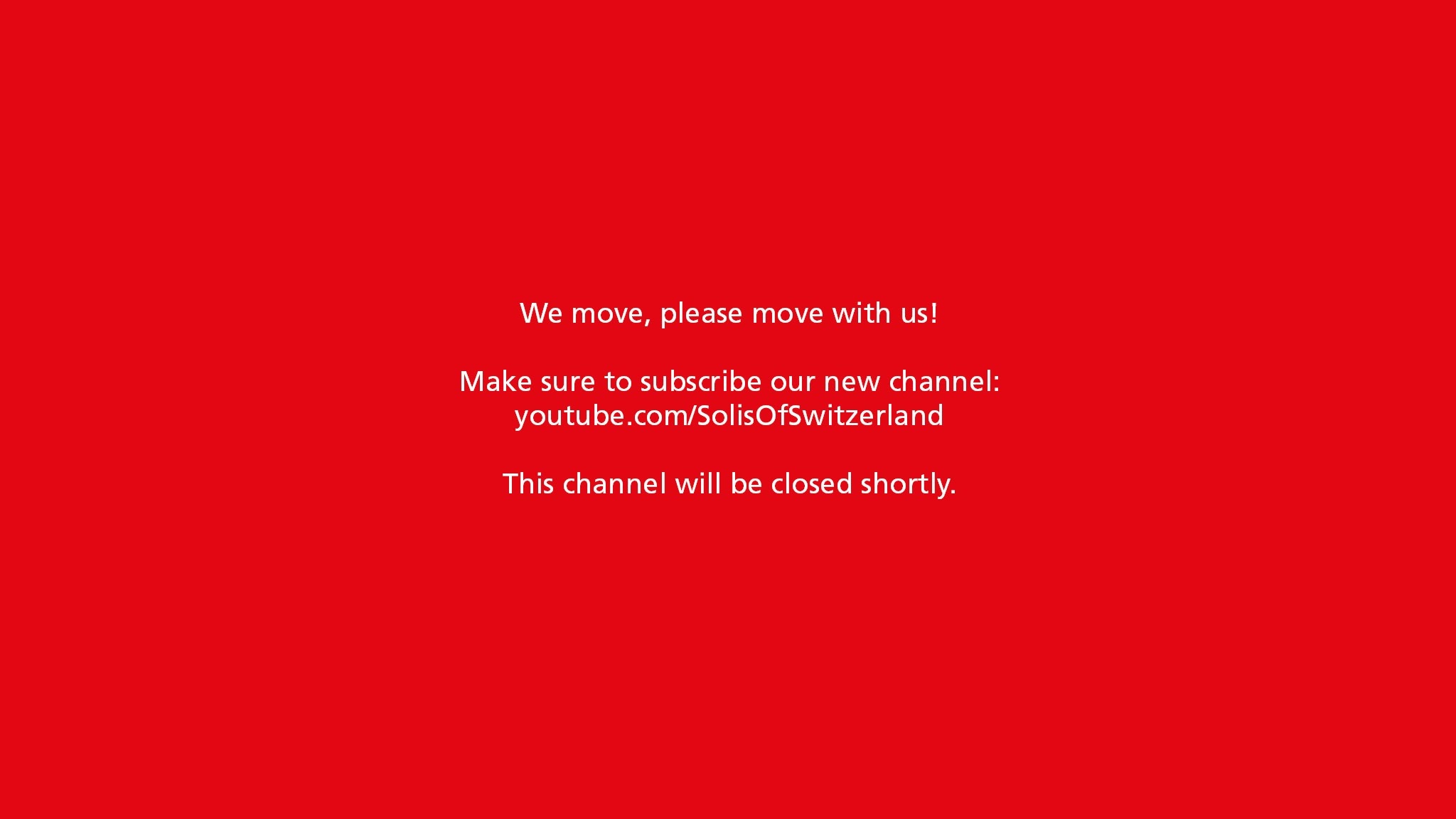 Solis of Switzerland AG YouTube banner