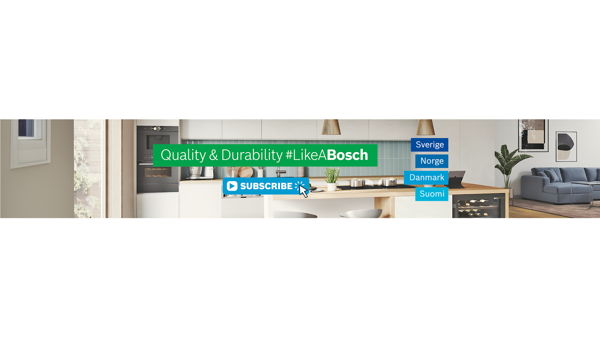 Bosch Home Nordics: Sverige, Norge, Danmark, Suomi YouTube banner