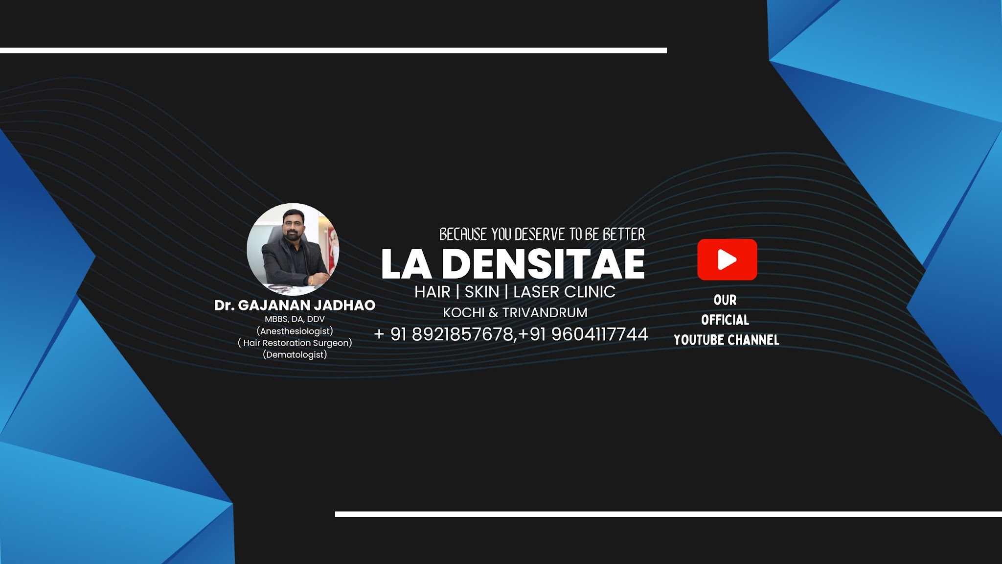 La Densitae Hair Transplant Clinic in Kerala YouTube banner
